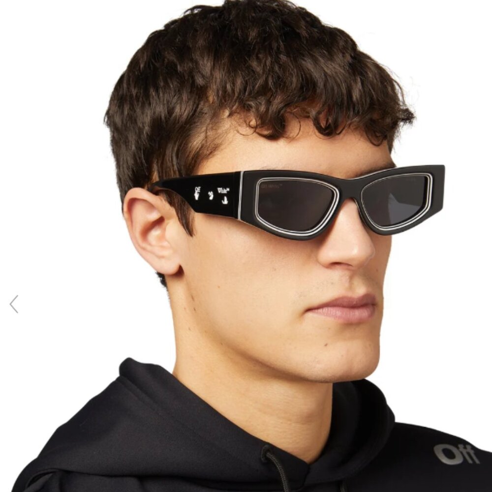 NEW OFF-WHITE SUNGLASSES, BLACK WHITE CAT EYE SUNGLASSES OFF-WHITE ANDY